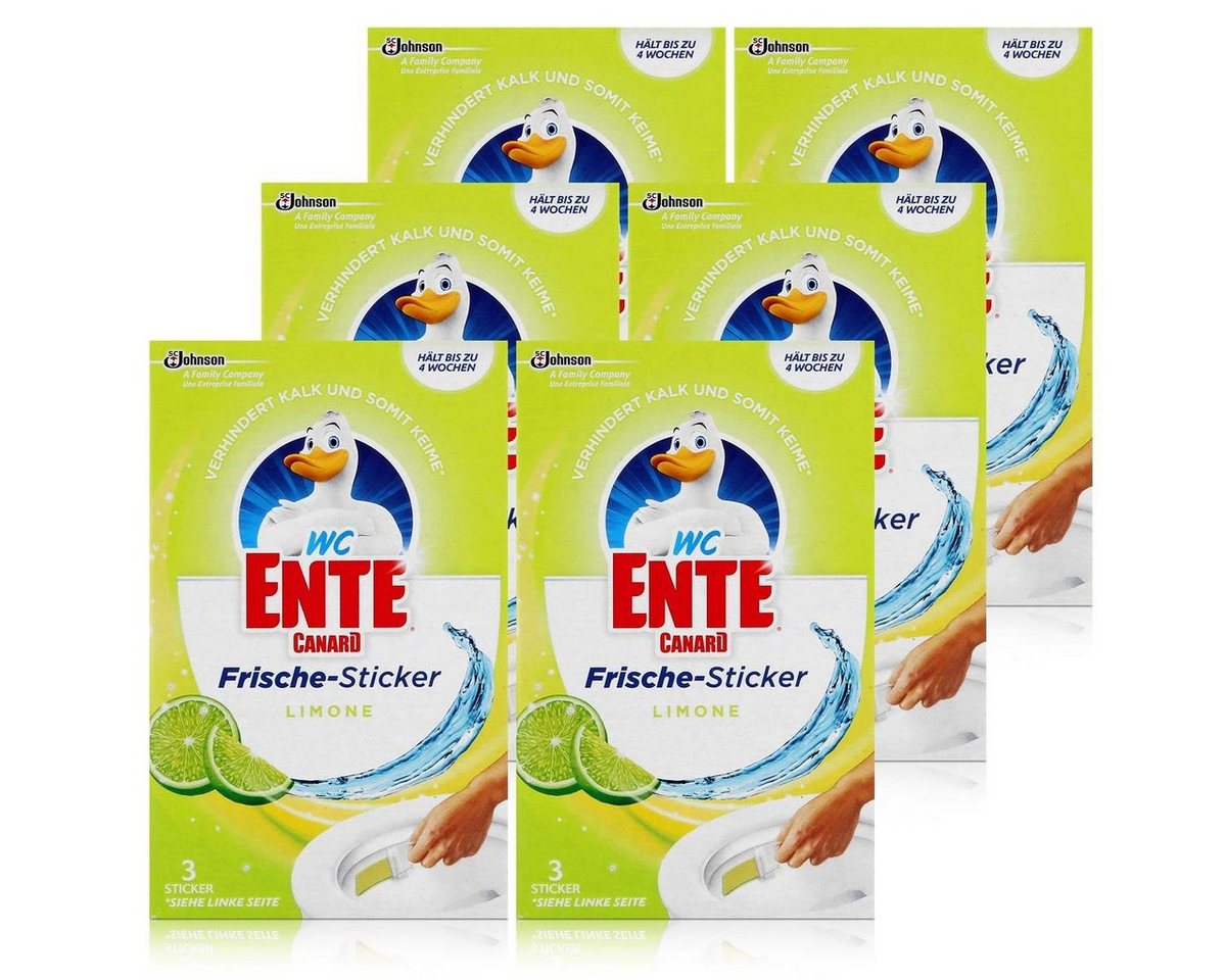 WC Ente WC Ente Frische-Sticker Limone 3x9g WC-Frische (6er Pack) WC-Reiniger von WC Ente