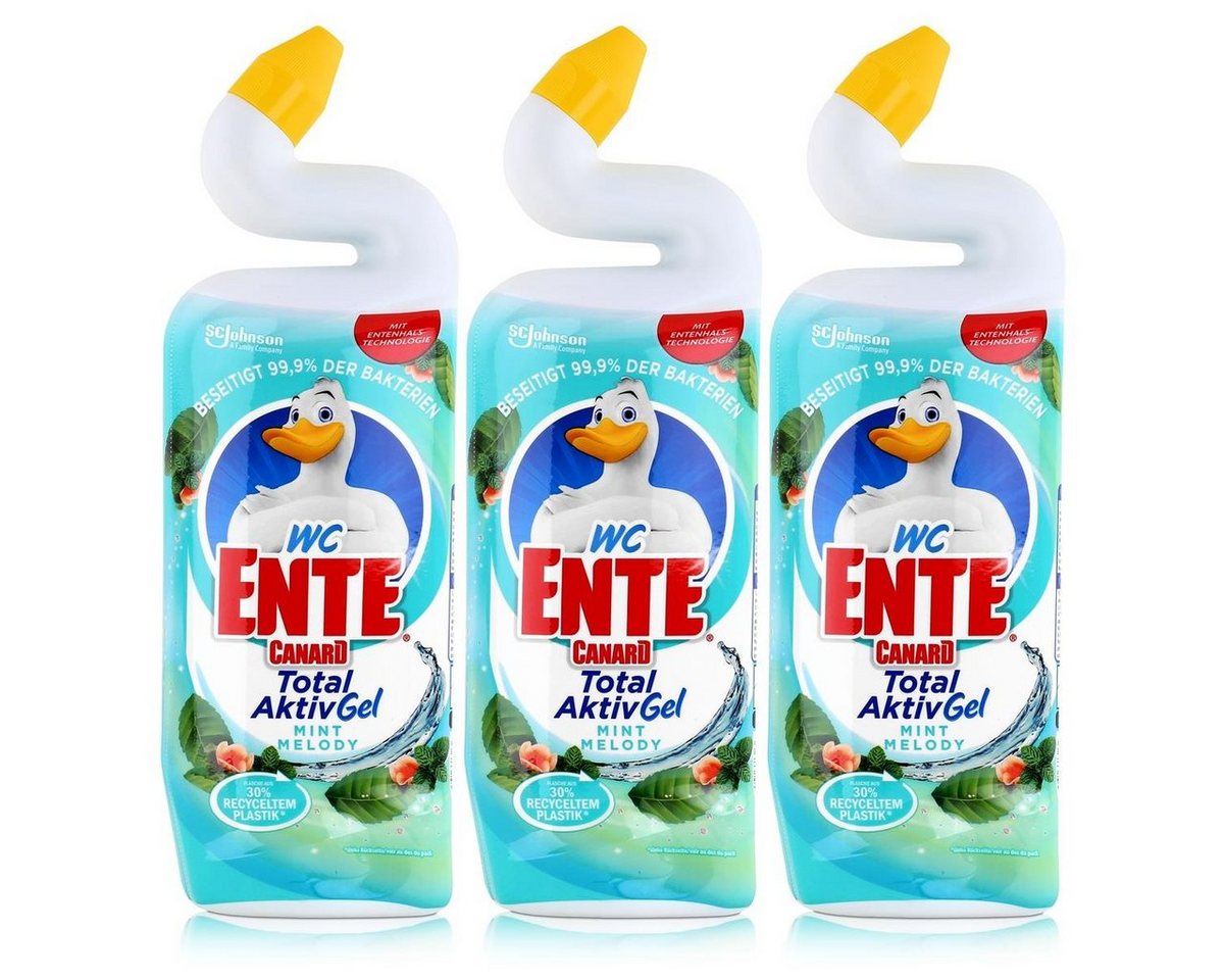 WC Ente WC Ente WC-Reiniger Total AktivGel Mint Melody 750ml (3er Pack) WC-Reiniger von WC Ente