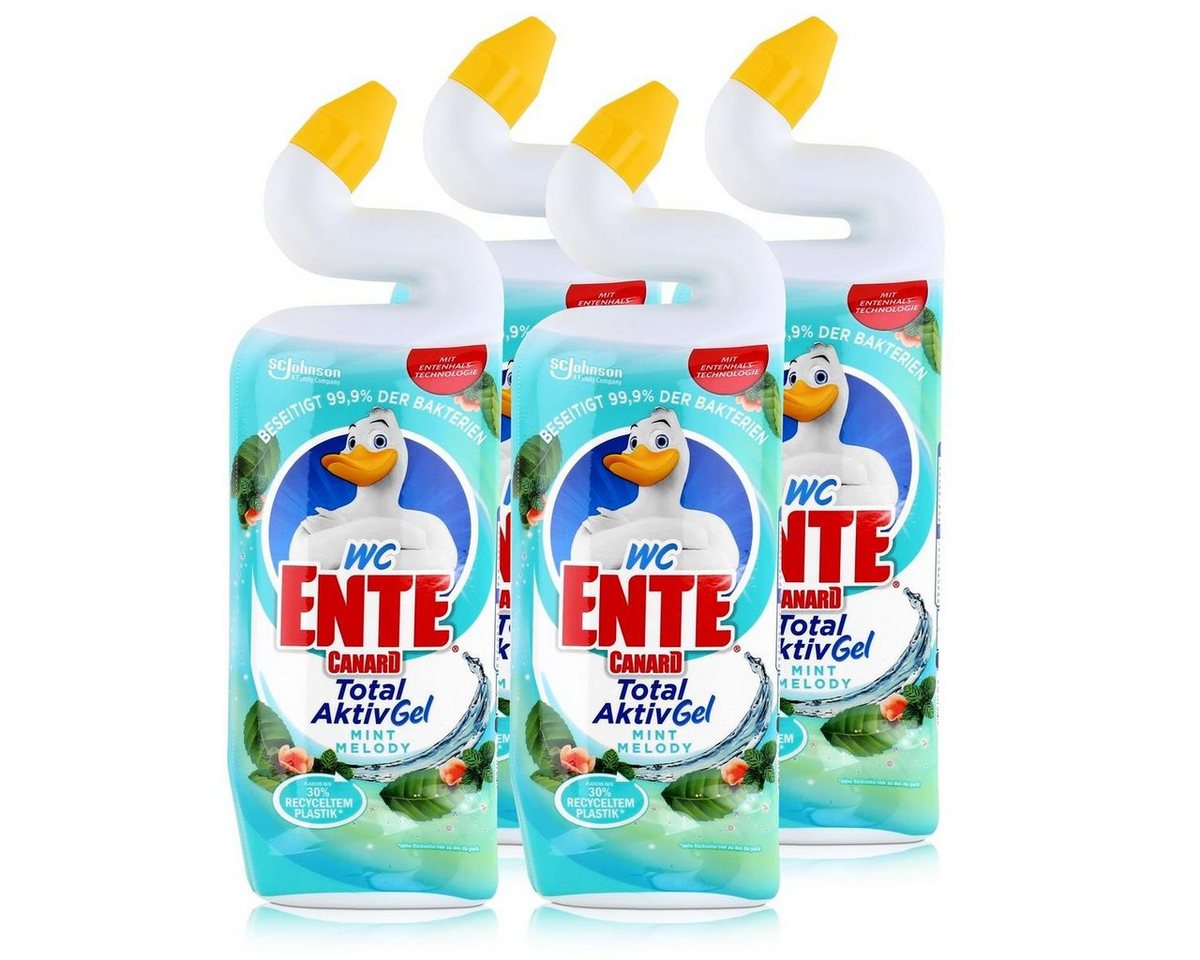 WC Ente WC Ente WC-Reiniger Total AktivGel Mint Melody 750ml (4er Pack) WC-Reiniger von WC Ente