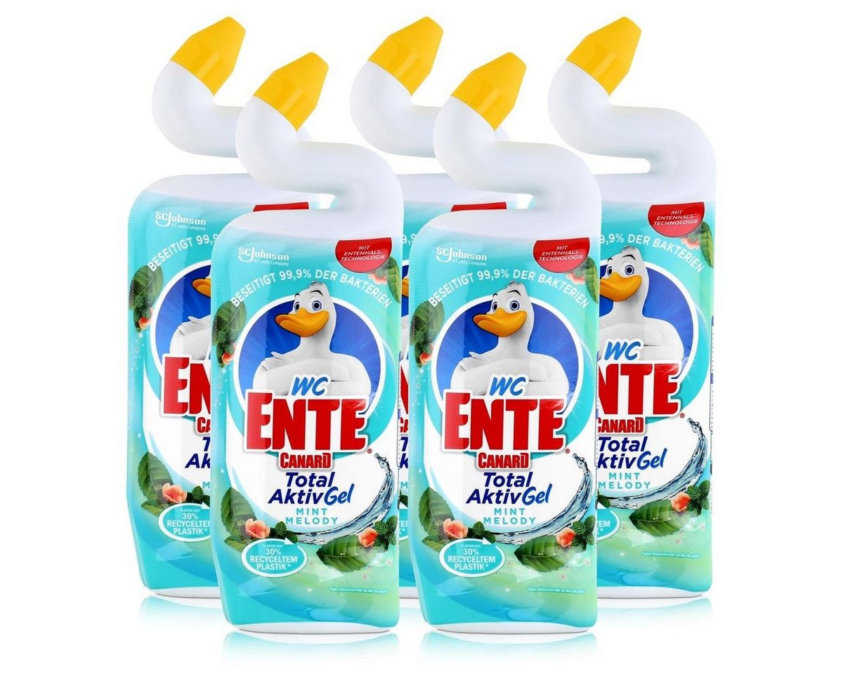 WC Ente WC Ente WC-Reiniger Total AktivGel Mint Melody 750ml (5er Pack) WC-Reiniger von WC Ente