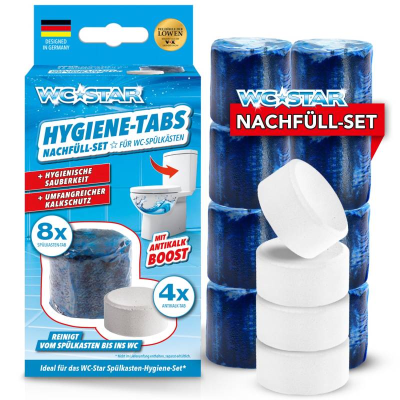 WC-Star Nachfüll-Set (8x Spülkasten-Tab + 4x Antikalk-Tab) von WC-Star
