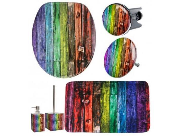 6-teiliges Badezimmer Set Rainbow von WC shop24
