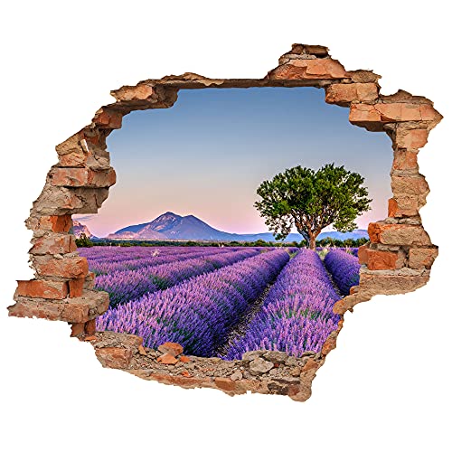 Wandtattoo - Wanddurchbruch mit Aussicht "Lavendelfeld" 50 x 41 cm - Wandsticker von WCB