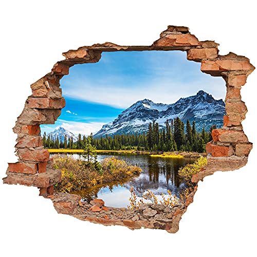 WCB Wandtattoo - Wanddurchbruch mit Aussicht ''Italienische Berge'' 90 x 74 cm - Wandsticker von WCB