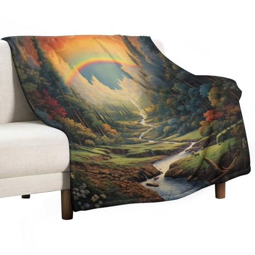 Kuscheldecke Flauschig Decke Fleecedecke Regenbogen Wohndecke Warm Winter Weich, Sofadecke, Decke Couch Blanket, Kinder, Wohn- & Kuscheldecken 150x200 von WCEECE