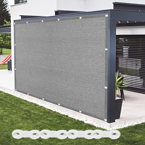 Sonnensegel Atmungsaktiv Rechteckig 125 x 490 cm Rechteckig Atmungsaktiv 98% UV Schutz Balkonbespannung Reißfest mit Ösen Ohne Bohren mit Seil für Terrasse Balkon, Hellgrau Sonnensegel Atmungsaktiv Rechteckig 125 x 490 cm Rechteckig Atmungsaktiv 98% UV Schutz Balkonbespannung Reißfest mit Ösen Ohne Bohren mit Seil für Terrasse Balkon, Hellgrau von WCHENHUI