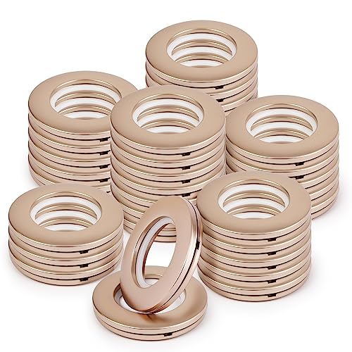 WCIC 32 PCS Gardinenringe Gardinen Ösen Kunststoff Vorhangringe Vorhangösen Schlagösen Ösen Stoffoesen Kunststoffösen 40mm DIY Ringe für Fenstervorhang, Duschvorhang, Umkleideraum Türvorhänge Gold von WCIC