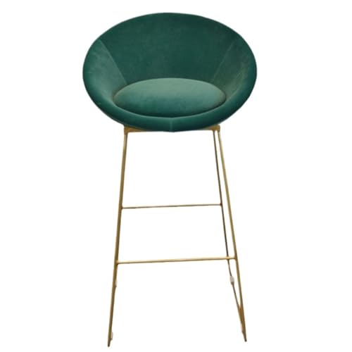 WCQSYY Barhocker Leichte Luxus-Barstühle, Barstühle Aus Eisen, Einfache Hohe Hocker, Moderne Esszimmerstühle, Barstühle Aus Metalldraht Bar Stool (Color : Green, Size : A) von WCQSYY