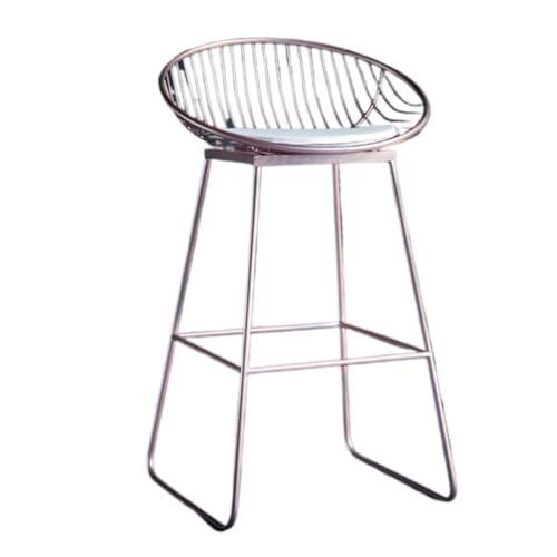 WCQSYY Barhocker Nordische Barstühle Aus Goldenem Eisen, Kreative Café-Bar-Barhocker, Einfache Lässige Metallstühle, Einfache Barstühle Bar Stool (Color : J, Size : A) von WCQSYY
