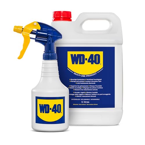 WD-40 Multifunktionsprodukt 5L Kanister Inklusive Zerstäuber, Silikon, Aerosol, für z. B Fahrrad, Rost, Werkzeug von WD-40