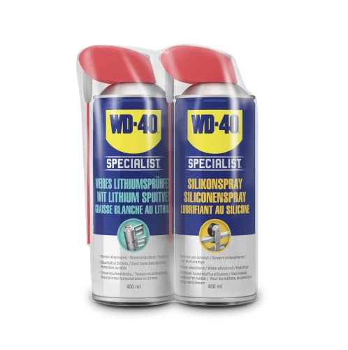 WD-40 Specialist WeiÃŸes Lithiumsprühfett + WD-40 Specialist Silikonspray, 2x400ml von WD-40