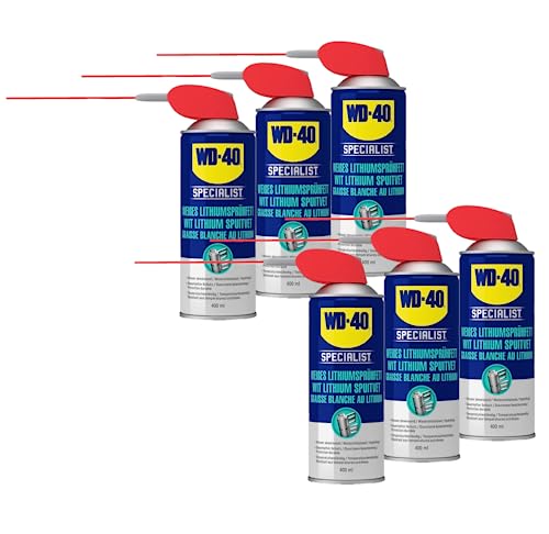 WD-40 Specialist Weißes Lithiumsprühfett Smart Straw 400ml (6x400 ml) von WD-40