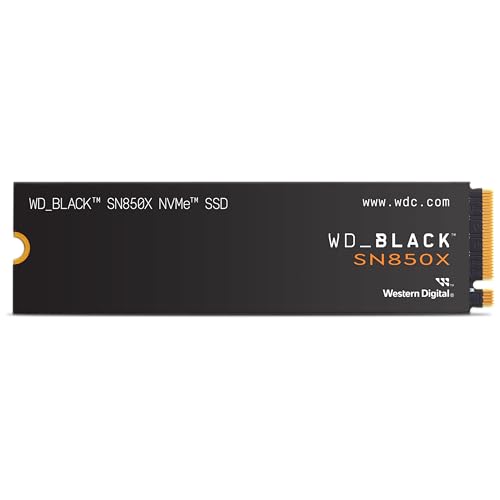 WD_BLACK SN850X NVMe SSD 8 TB interne SSD (Gaming Speicher, PCIe Gen4-Technologie, Lesen 7.200 MB/s, Schreiben 6.600 MB/s) Schwarz von WD_BLACK