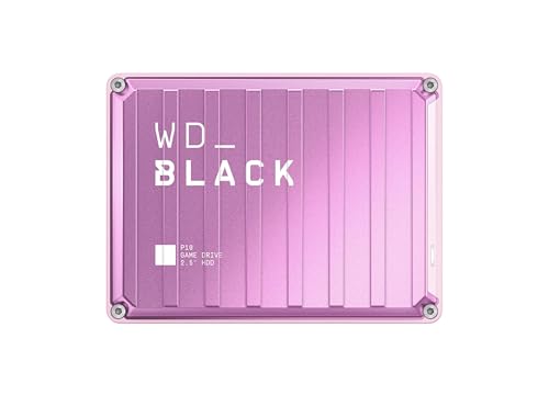 WD_BLACK P10 Game Drive 4 TB externe Festplatte (mobile und robuste High-Performance-Festplatte, für Konsole und PC, bis zu 150 Spiele speichern, mit 1-monatiger Mitgliedschaft bei Discord Nitro) Rosa von WD_BLACK