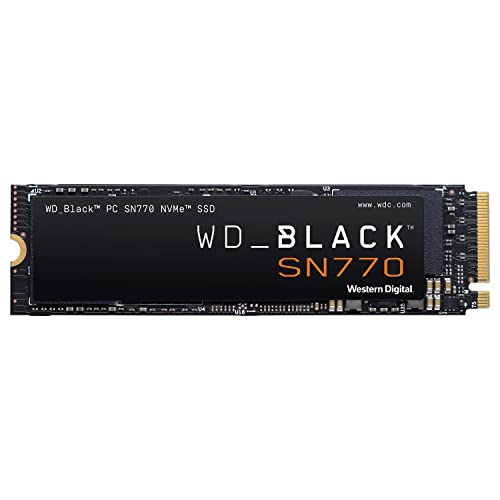 WD_BLACK SN770 NVMe SSD 1 TB (High-Performance Gaming SSD, PCIe Gen4, M.2 2280, Lesen 5.150 MB/s, Schreiben 4.900 MB/s) Schwarz von Western Digital