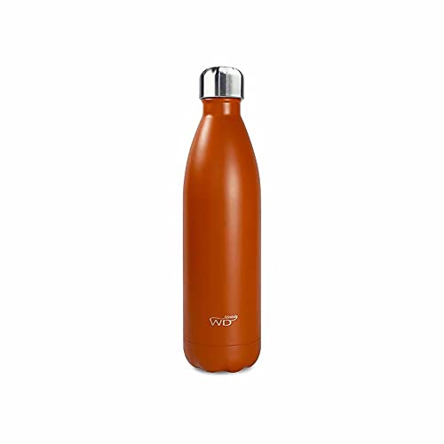WD Lifestyle - Einfarbige Thermoflasche (750 ml, Ziegelstein) von WD Lifestyle