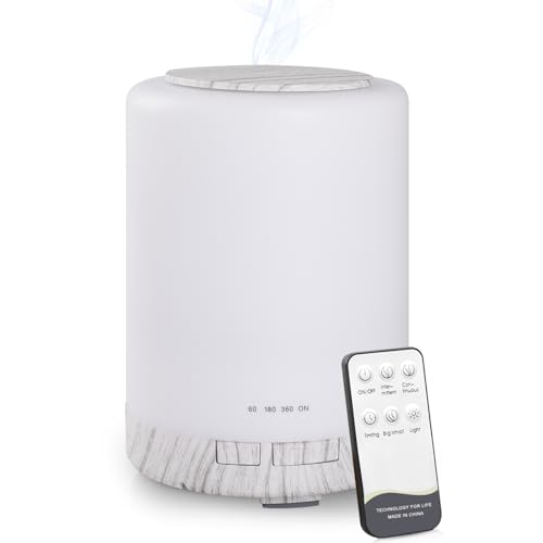 WD&CD Aroma Diffuser, 300ML Ultraschall Luftbefeuchter Aromatherapie Öle Diffusor, Aroma Diffuser für Duftöle mit 7 Farben LED für Zuhause Büro Oder Yoga - Weiß von WD&CD