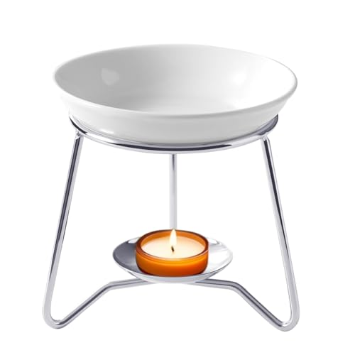 WD&CD Aromalampe Teelichthalter aus Keramik und Eisen Schwarz, Duftlampe aus Keramik Wachsschmelzbrenner Silber 02 WD&CD Aromalampe Teelichthalter aus Keramik und Eisen Schwarz, Duftlampe aus Keramik Wachsschmelzbrenner Silber 02 von WD&CD