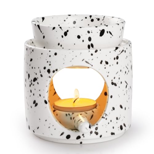 WD&CD Duftlampe aus Keramik weiß&Schwarz, Aromalampe Teelichthalter Aroma Diffuser Stövchen für ätherische Öle WD&CD Duftlampe aus Keramik weiß&Schwarz, Aromalampe Teelichthalter Aroma Diffuser Stövchen für ätherische Öle von WD&CD