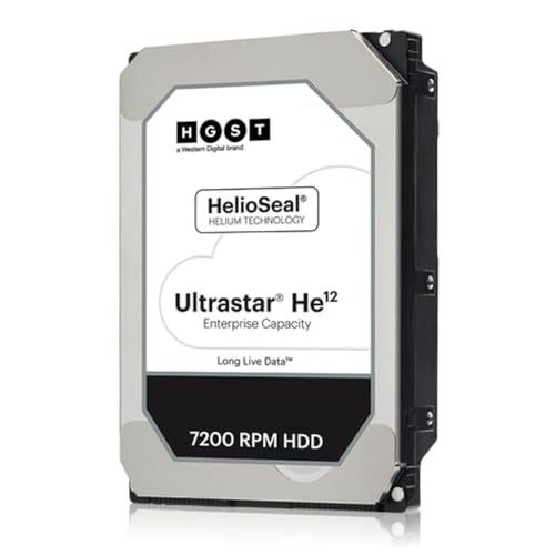 HGST Ultrastar HE12 12TB HDD SAS 12Gb/s 512E SE 7200Rpm HUH721212AL5204 24x7 8,9cm 3,5Zoll Bulk von WD