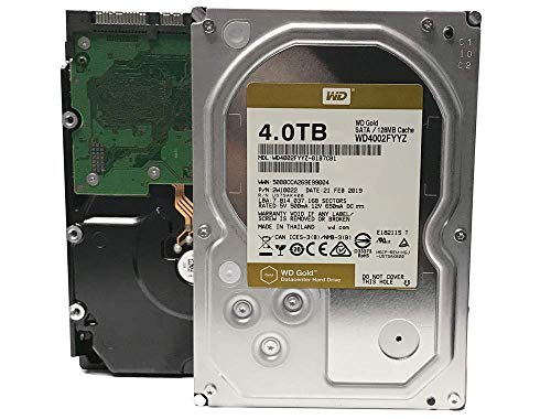 WD Gold WD1005FBYZ Datacenter Festplatte (1 TB, 7.200 U/min, SATA, 6 Gbit/s, 128 MB Cache, 8,9 cm (3,5 Zoll), zertifiziert, generalüberholt) 4TB von WD