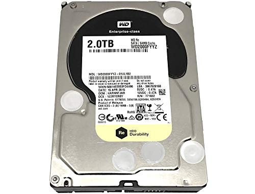 WD RE Festplatte (2 TB, 8,9 cm (3,5 Zoll), 7.200 U/min, SATA III, 64 MB Cache (WD2000FYYZ) (altes Modell) von WD