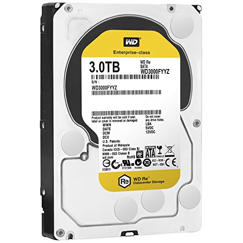 WD Western Digital RE 3TB Interne Festplatte WD3000FYYZ 3,5 Zoll HDD SATA 6Gb/s R/V Sensor 7200RPM 64MB Cache (Generalüberholt) von WD