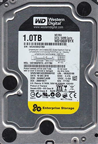 WD1003FBYX-01Y7B0, DCM HANNHTJABB, Western Digital 1TB SATA 3.5 Festplatte (Generalüberholt) von Western Digital