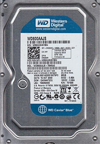 WD800AAJS-75M0A0, DCM DARNNT2CG, Western Digital 80GB SATA 3.5 Festplatte von WD