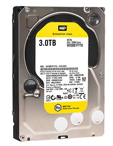 Western Digital HDD Festplattenlaufwerk RE 3TB Festplatte (Serial Attached SCSI (SAS), 3000 GB, 8,89 cm (8,9 cm), 11,2 W, 10.9 W, 9,2 W) (Generalüberholt) von WD