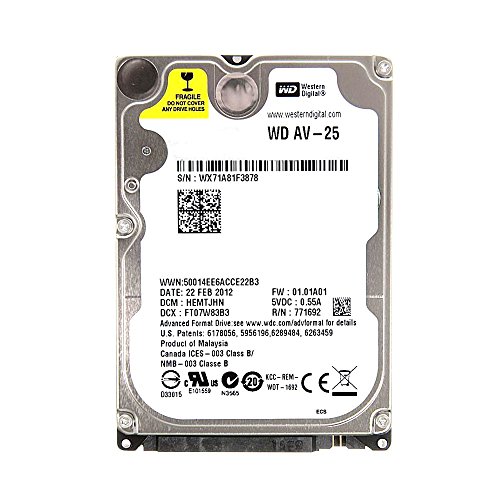 Western Digital WD3200BUCT AV-25 320GB interne Festplatte (5400rpm SATA serial 16MB cache 6,4cm 2,5Z internal SATA 3GB/s) von Western Digital