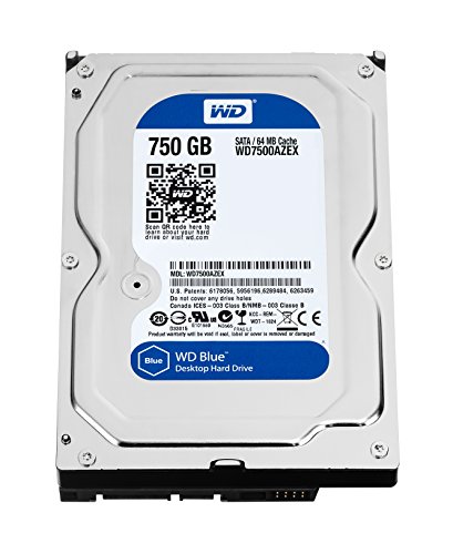 Western Digital WD7500AZEX Blue 750GB interne Festplatte (8,9 cm (3,5 Zoll), 7200rpm, 64MB Cache, SATA III) von WD