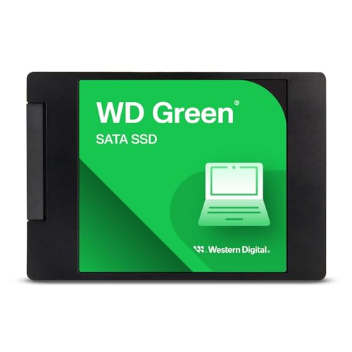 WD Green SATA SSD interne SSD 480 GB (2,5 Zoll Modul für den Einsatz in Laptops und Desktop PCs, SLC-Caching-Technologie, Stoßfest, WD F.I.T. Lab™-zertifiziert) grün von Western Digital