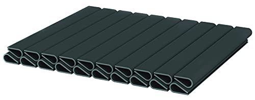 WDB - Befestigungsclips Klemmschienen für Sichtschutzstreifen - Sichtschutz/Windschutz für Garten und Zaun – Doppelstabmattenzaun - für Basic Line - 20 Stück - Anthrazit - RAL 7016 von WDB
