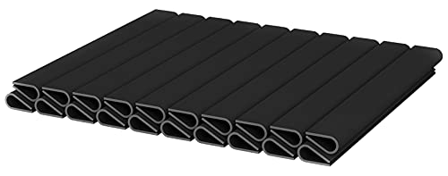 WDB - Befestigungsclips Klemmschienen für Sichtschutzstreifen - Sichtschutz/Windschutz für Garten und Zaun – Doppelstabmattenzaun - für Basic Line - 20 Stück - Schwarz - RAL 9005 von WDB