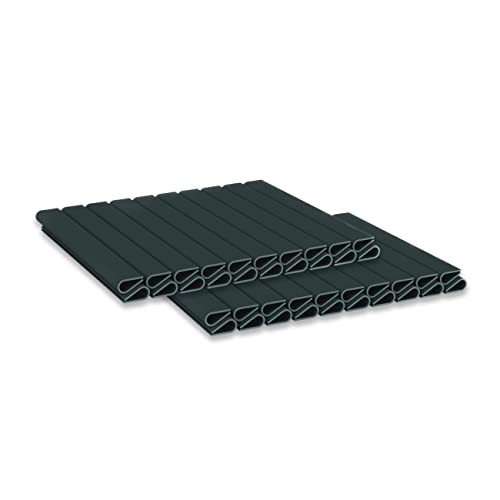 WDB - Befestigungsclips Klemmschienen für Sichtschutzstreifen - Sichtschutz/Windschutz für Garten und Zaun – Doppelstabmattenzaun - für Basic Line - 40 Stück - Anthrazit - RAL 7016 von WDB