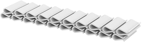 WDB - Befestigungsclips Klemmschienen für Sichtschutzstreifen - Sichtschutz/Windschutz für Garten und Zaun – Doppelstabmattenzaun - für Basic Line - 40 Stück - Weiß - RAL 9003 WDB - Befestigungsclips Klemmschienen für Sichtschutzstreifen - Sichtschutz/Windschutz für Garten und Zaun – Doppelstabmattenzaun - für Basic Line - 40 Stück - Weiß - RAL 9003 von WDB