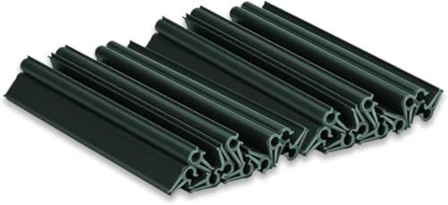 WDB - Befestigungsclips Klemmschienen für Sichtschutzstreifen - Sichtschutz/Windschutz für Garten und Zaun – Doppelstabmattenzaun - für Premium Line, Standard Line - 20 Stück - Grün - RAL 6005 von WDB