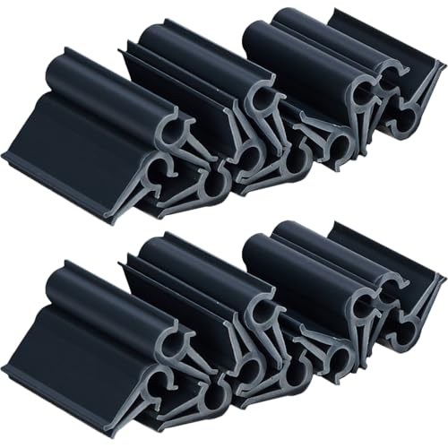 WDB - Befestigungsclips Klemmschienen für Sichtschutzstreifen - Sichtschutz/Windschutz für Garten und Zaun – Doppelstabmattenzaun - für Premium Line, Standard Line - 40 Stück - Anthrazit - RAL 7016 von WDB