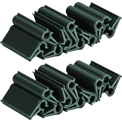 WDB - Befestigungsclips Klemmschienen für Sichtschutzstreifen - Sichtschutz/Windschutz für Garten und Zaun – Doppelstabmattenzaun - für Premium Line, Standard Line - 40 Stück - Grün - RAL 6005 von WDB