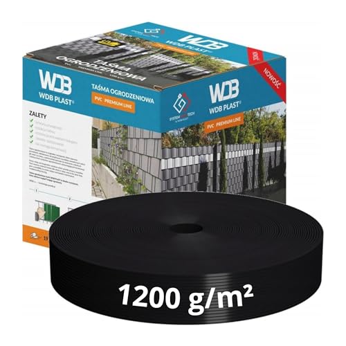 WDB - Sichtschutzstreifen für Doppelstabmatten Sichtschutz Zaun - 4,75 cm x 50 m - PVC Windschutz Standard Line - 1200 g/m2 - Schwarz - RAL 9005 WDB - Sichtschutzstreifen für Doppelstabmatten Sichtschutz Zaun - 4,75 cm x 50 m - PVC Windschutz Standard Line - 1200 g/m2 - Schwarz - RAL 9005 von WDB