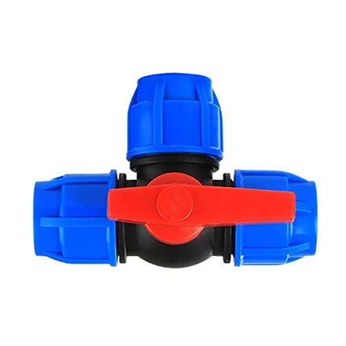 Edelstahl 3-Wege T-Typ Kugelhahn Kompressionsverschraubung Schnellverbindung Mehrere Größen(32Mm) von WDBDFCD
