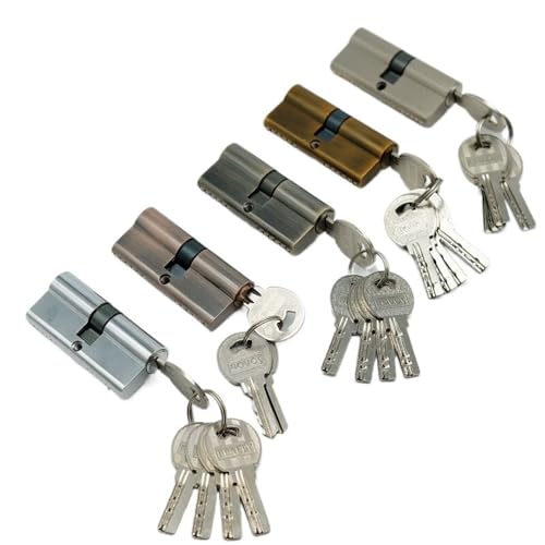 Euro-Zylinderschloss， 1 Pcs Zink Zylinder 70MM Doppel Schlüssel Lock Tür Barrel(Silver) von WDBDFCD