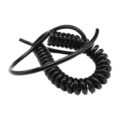 Feder-Netzkabel， 2-adriges, 8-adriges, zugfestes Netzkabel, schwarzes mehradriges 0,2-mm-,5-mm- und 1,5-mm-Drahtkabel, einziehbare Spule(Stretch 2.5 Meters 20AWG 6 Core) von WDBDFCD