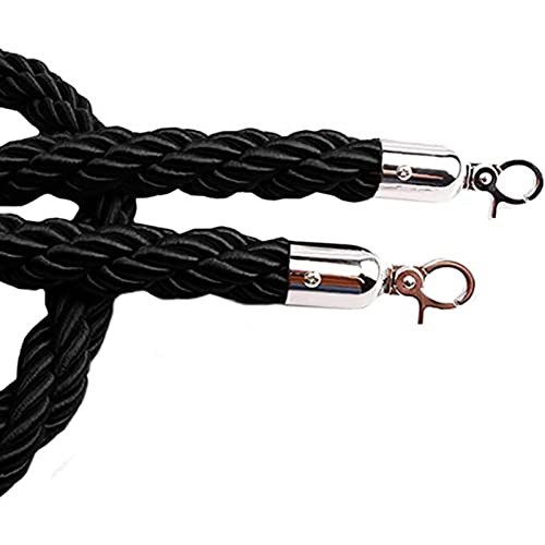 Geflochtenes Stützseil ， Seilbarriere, Warteschlangenbarriere aus gedrehtem Hanfseil(Black,3ft/90cm) von WDBDFCD