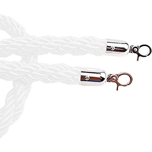 Geflochtenes Stützseil ， Seilbarriere, Warteschlangenbarriere aus gedrehtem Hanfseil(White,8ft/245cm) von WDBDFCD