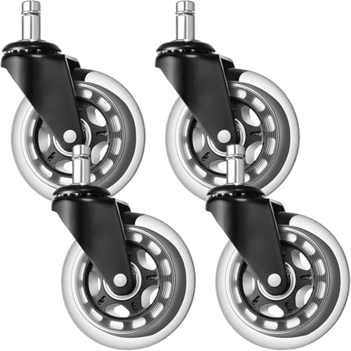 Lenkrollen, Schwerlastrollen, 4er-Set Schwenkrollen mit Gewindestange Muttern for Karren, Möbelwagen, DIY-Ständer(2in) von WDBDFCD