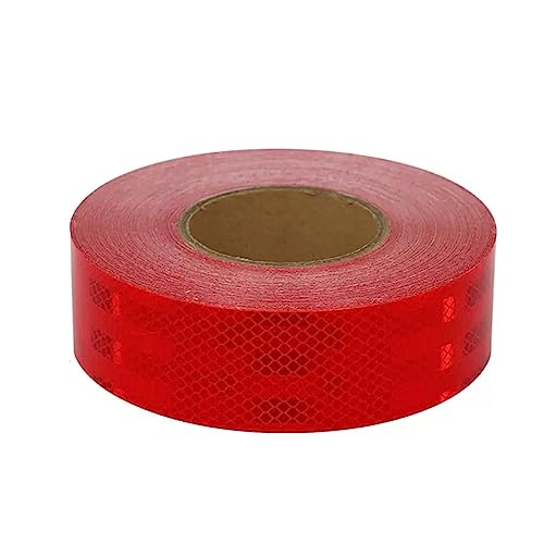Reflektierendes Band für den Außenbereich, wasserdicht, Diamant Reflektierendes Band Warnband Fahrrad Motorrad Auto Dekoration Reflektierende Aufkleber(Red) von WDBDFCD