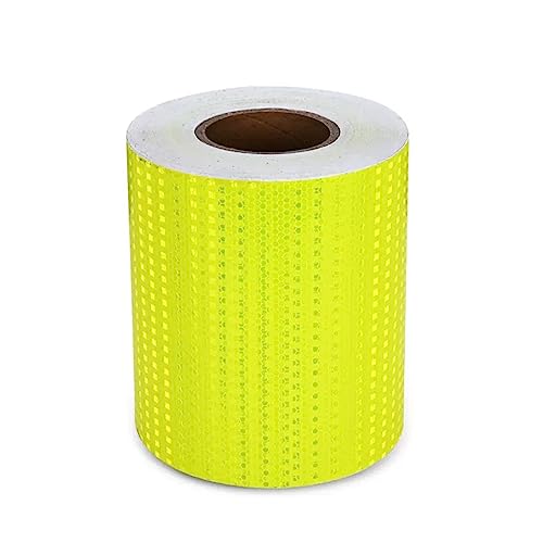 Reflektierendes Band für den Außenbereich, wasserdicht, Reflektierendes Warnband 20 cm x 45 Meter Selbstklebendes Klebeband Reflektierende Aufkleber for Fahrrad Motorrad Auto Dekoration(Yellow) von WDBDFCD