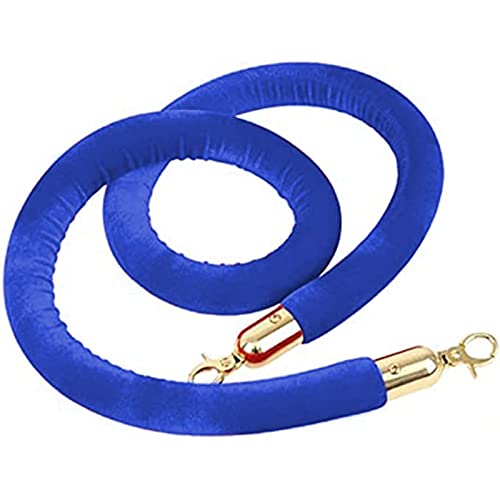 Samt-Stangenseil， Absperrseil aus Samt for große Eröffnungen, Absperrseile for Aufhängen mit Haken, 2er-Pack(Blue,7ft/215cm) von WDBDFCD